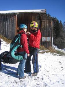I felt much safer after Stefan hooked that little helmet onto my head...
