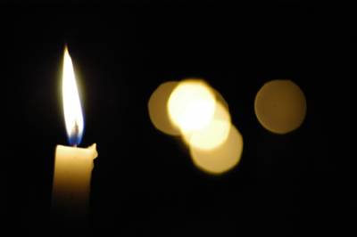 Candle light at dinner