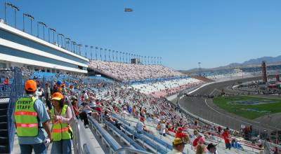 Wide shot of track