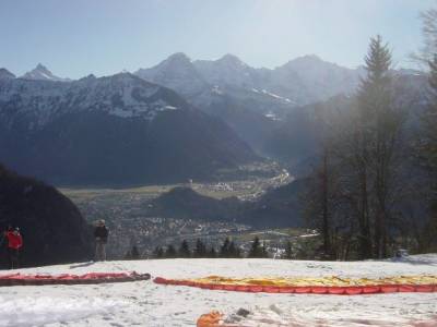The take-off area.