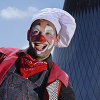 Justin Wright, clown